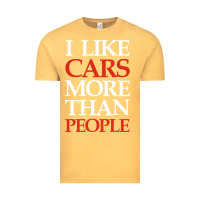 Vintage Mustard I LIKE CARS MORE THAN PEOPLE Vintage Tee - artisFamous