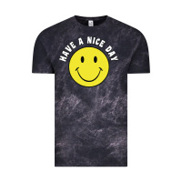 Cloud Black retro   have a nice day   smile happy face Vintage Tee - artisFamous