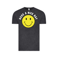 Vintage Black retro   have a nice day   smile happy face Vintage Tee - artisFamous