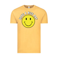 Vintage Mustard retro   have a nice day   smile happy face Vintage Tee - artisFamous