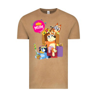 Bluey Mom Dad Funny Queen For Family Lover T Shirt Vintage Tee | Teevron