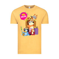 Vintage Mustard bluey mom dad funny queen for family lover t shirt Vintage Tee - artisFamous