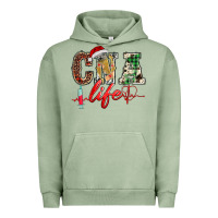 Pigment Oil Green christmas certified nurse  assistant life Urban Hoodie - BarkalooDesign