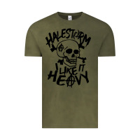 Vintage Olive Skull I like It Heovy Halestorm Vintage Tee - artisFamous