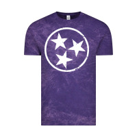 Cloud Purple tennessee flag vintage grunge distressed graphic Vintage Tee - artisFamous
