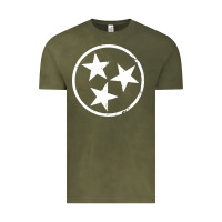 Vintage Olive tennessee flag vintage grunge distressed graphic Vintage Tee - artisFamous