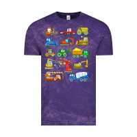 Cloud Purple construction excavator shirt for boys girls men and women t shirt Vintage Tee - artisFamous