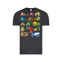 Vintage Black construction excavator shirt for boys girls men and women t shirt Vintage Tee - artisFamous