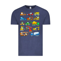 Vintage Denim construction excavator shirt for boys girls men and women t shirt Vintage Tee - artisFamous