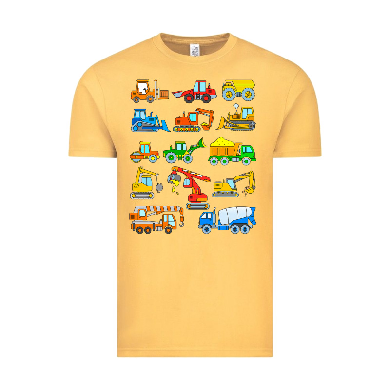 Construction Excavator Shirt For Boys Girls Men And Women T Shirt Vintage Tee by artisFamous | Teevron