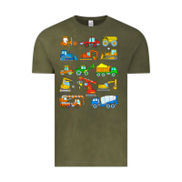Vintage Olive construction excavator shirt for boys girls men and women t shirt Vintage Tee - artisFamous