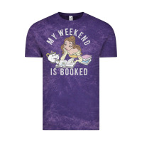 Cloud Purple beauty and the beast belle my weekend is booked t shirt Vintage Tee - artisFamous
