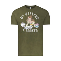 Vintage Olive beauty and the beast belle my weekend is booked t shirt Vintage Tee - artisFamous