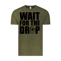 Vintage Olive wait for the drop i dubstep bass subwoofer dance music Vintage Tee - artisFamous