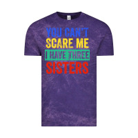 Cloud Purple you can't scare me i have three sisters funny brother Vintage Tee - artisFamous
