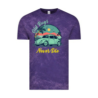 Vintage Funny Beetle Bug Distressed Classic Cars Old Bugs Never Die Vintage Tee | Teevron