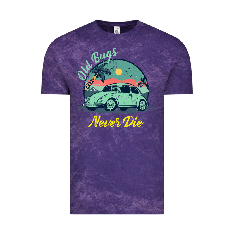 Vintage Funny Beetle Bug Distressed Classic Cars Old Bugs Never Die Vintage Tee by artisFamous | Teevron