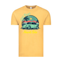 Vintage Mustard Vintage Funny Beetle Bug Distressed Classic Cars Old Bugs Never Die Vintage Tee - artisFamous