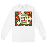 White because teachers can't live on apples alone tumble Long Sleeve Tee - TumblerDesignByShophia