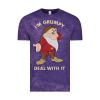 Cloud Purple snow white i'm grumpy deal with it portrait t shirt Vintage Tee - artisFamous