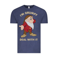 Vintage Denim snow white i'm grumpy deal with it portrait t shirt Vintage Tee - artisFamous