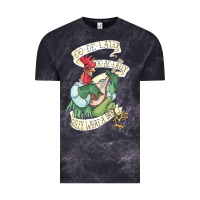 Cloud Black alan a dale rooster  oo de lally golly what a day tattoo watercolor pa Vintage Tee - artisFamous