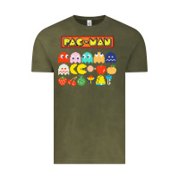 Vintage Olive 80s pacman ghosts video games Vintage Tee - artisFamous