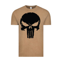 Vintage Coffee the punisher skull black Vintage Tee - artisFamous