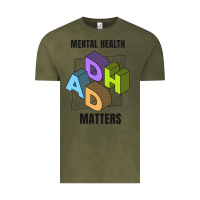 Vintage Olive adhd mental health matters Vintage Tee - artisFamous