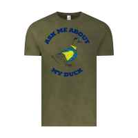 Vintage Olive ask me about my duck Vintage Tee - artisFamous