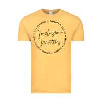 Vintage Mustard inclusion matters with empathy bravery respect Vintage Tee - artisFamous