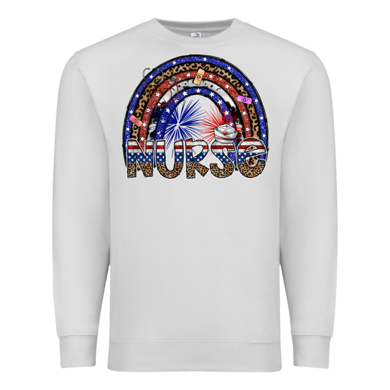 American Nurse Premium Sweatshirt by SublimationCraftShop | Teevron