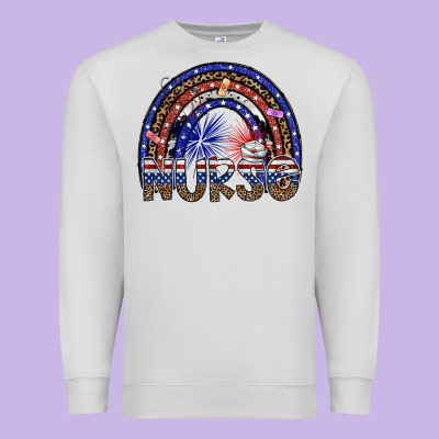 American Nurse Premium Sweatshirt Designed By Sublimationcraftshop