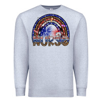 Heather Grey american nurse Premium Sweatshirt - SublimationCraftShop