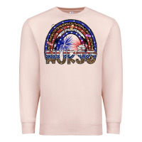 Pale Pink american nurse Premium Sweatshirt - SublimationCraftShop