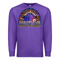 Purple american nurse Premium Sweatshirt - SublimationCraftShop