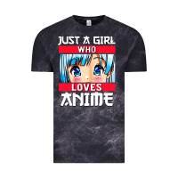 Cloud Black just a girl who loves anime japanese cute Vintage Tee - artisFamous