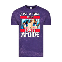 Cloud Purple just a girl who loves anime japanese cute Vintage Tee - artisFamous
