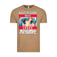 Vintage Coffee just a girl who loves anime japanese cute Vintage Tee - artisFamous