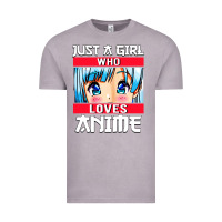 Vintage Zinc just a girl who loves anime japanese cute Vintage Tee - artisFamous