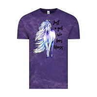Cloud Purple just a girl who loves horses Vintage Tee - artisFamous