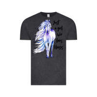 Vintage Black just a girl who loves horses Vintage Tee - artisFamous