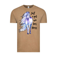 Vintage Coffee just a girl who loves horses Vintage Tee - artisFamous