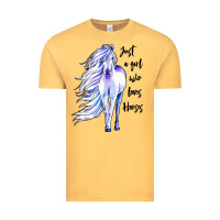 Vintage Mustard just a girl who loves horses Vintage Tee - artisFamous
