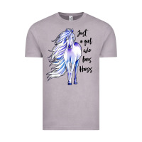 Vintage Zinc just a girl who loves horses Vintage Tee - artisFamous