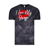 Cloud Black kiss lips i love my gringo wife girlfriend premium Vintage Tee - artisFamous