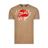 Vintage Coffee kiss lips i love my gringo wife girlfriend premium Vintage Tee - artisFamous