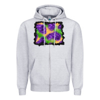 Heather Grey halloween spooky bat background Zipper Hoodie - BundleAndBundleShop