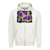Oatmeal Heather halloween spooky bat background Zipper Hoodie - BundleAndBundleShop