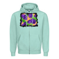 Seafoam halloween spooky bat background Zipper Hoodie - BundleAndBundleShop